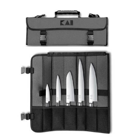 Mallette Kai avec 5 couteaux japonais Wasabi Black ProCouteauc Mallette Kai avec 5 couteaux japonais Wasabi Black ProCouteauc