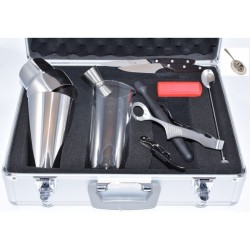 Mallette Barman Pro 11 pièces. Mallette en aluminium pour formation et professionnel ProCCouteaux