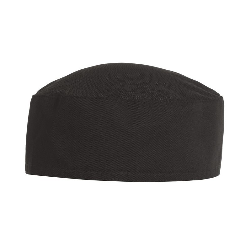 Calot de Cuisinier avec filet - Homme/Femme - Noir - procouteaux