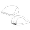 Casquette Cuisinier - Homme/Femme - type béret - Gris ou gris/noir