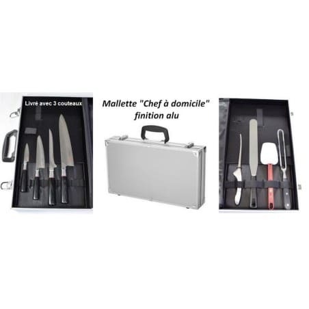 Mallette Chef Alu Couteaux Japonais VG10 SENZO SUNCRAFT 8 pièces ProCouteaux Mallette Chef Alu Couteaux Japonais VG10 SENZO SUNCRAFT 8 pièces ProCouteaux