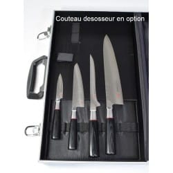 Mallette Chef Alu - Couteaux Japonais SENZO SUNCRAFT - 8 pièces dont 3 couteaux