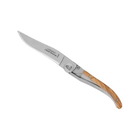 Couteau Pliant - 11,5 cm - Inox Olivier - Laguiole - Liner Lock - Claude Dozorme