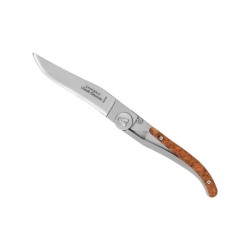 Couteau Pliant - 11,5 cm - Inox Genévrier - Laguiole - Liner Lock - Claude Dozorme - Procouteaux