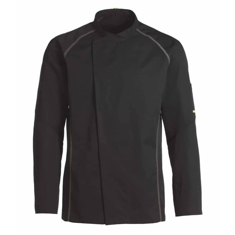 Veste de cuisine KENTAUR - Teddy - Manches longues - NOIR - Procouteaux