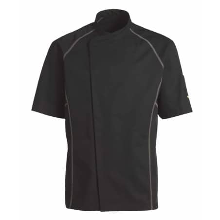 Veste de cuisine KENTAUR - Teddy - Manches courtes - NOIR