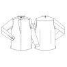 Veste de cuisine KENTAUR - Kevin - Manches longues - NOIR - GRANDE TAILLE