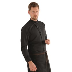 Veste de cuisine KENTAUR - Kevin - Manches longues - NOIR - GRANDE TAILLE