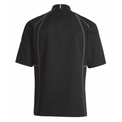 Veste de cuisine KENTAUR - Teddy - Manches courtes - NOIR - GRANDE TAILLE - Procouteaux