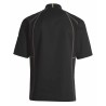 Veste de cuisine KENTAUR - Teddy - Manches courtes - NOIR - GRANDE TAILLE