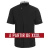 Veste de cuisine KENTAUR - Kevin - Manches courtes - NOIR - GRANDE TAILLE - Procouteaux
