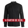 Veste de cuisine KENTAUR - Kevin - Manches longues - NOIR - GRANDE TAILLE