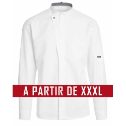 Veste de cuisine KENTAUR - Kevin - Manches longues - BLANC - GRANDE TAILLE