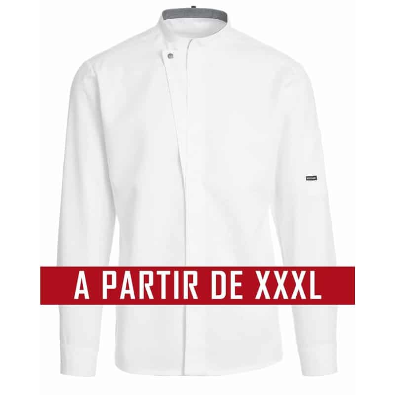 Veste de cuisine KENTAUR - Kevin - Manches longues - BLANC - GRANDE TAILLE - Procouteaux