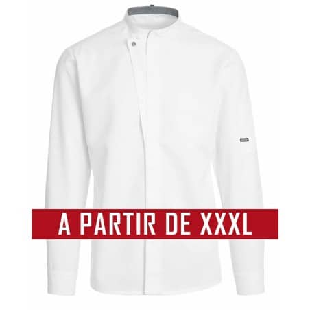 Veste de cuisine KENTAUR - Kevin - Manches longues - BLANC - GRANDE TAILLE
