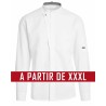 Veste de cuisine KENTAUR - Kevin - Manches longues - BLANC - GRANDE TAILLE