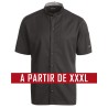 Veste de cuisine KENTAUR - Marco - Manches courtes - NOIR -GRANDE TAILLE - Procouteaux