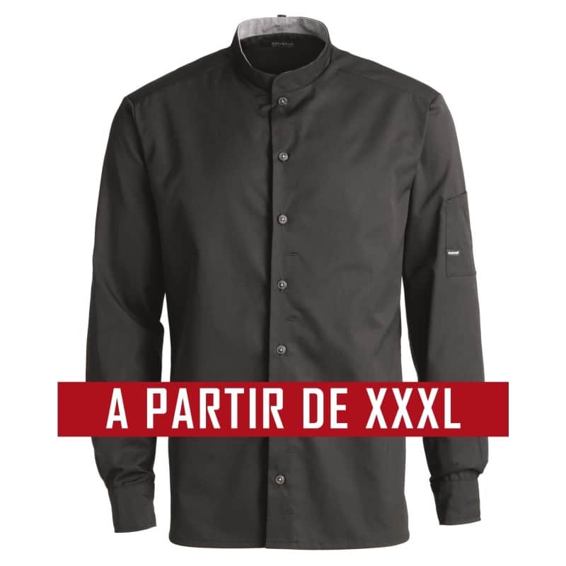 Veste de cuisine KENTAUR - Marco - Manches longues - NOIR - GRANDE TAILLE Veste de cuisine KENTAUR - Marco - Manches longues - NOIR - GRANDE TAILLE