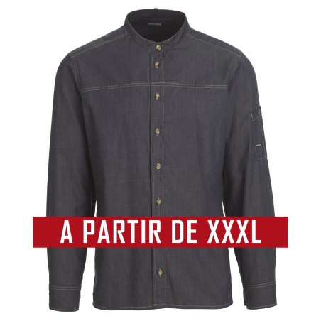 Veste de cuisine Kentaur - Mika - Manches longues - BLEU JEANS - GRANDE TAILLE Veste de cuisine Kentaur - Mika - Manches longues - BLEU JEANS - GRANDE TAILLE
