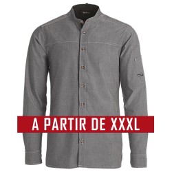 Veste de cuisine Kentaur - Mika - Manches longues - GRIS - GRANDE TAILLE