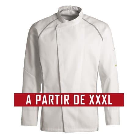 Veste de cuisine KENTAUR - Teddy - Manches longues - BLANC - GRANDE TAILLE Veste de cuisine KENTAUR - Teddy - Manches longues - BLANC - GRANDE TAILLE