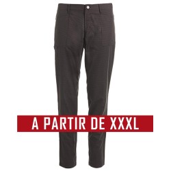 Pantalon cuisine service KENTAUR - PantaSmart - NOIR ET GRIS - GRANDE TAILLE - Procouteaux