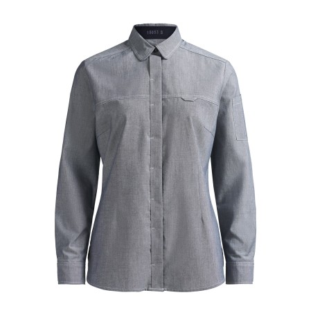 Chemise cuisine femme KENTAUR - Marie - Manches longues - GRIS