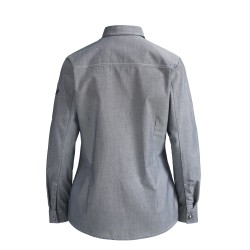 Chemise cuisine femme KENTAUR - Marie - Manches longues - GRIS