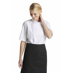 Veste de cuisine femme - KENTAUR - Cathy - Manches courtes - blanc - Procouteaux