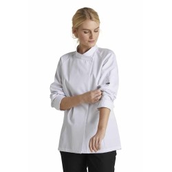 Veste de cuisine femme - KENTAUR - Cathy - Manches longues - blanc - Procouteaux