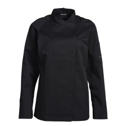 Veste de cuisine femme - KENTAUR - Cathy - Manches longues - noir - Procouteaux