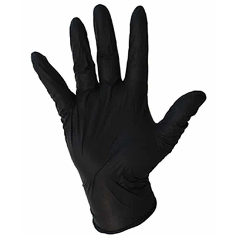 Gants Nitrile Noir Sans Latex Non Poudrés En Stock Chez