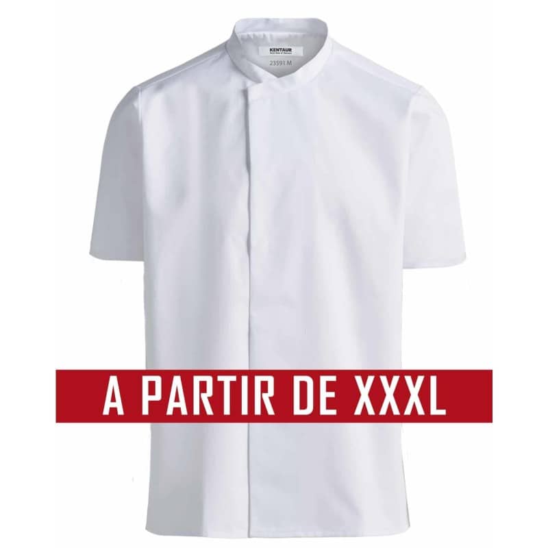 Veste de cuisine KENTAUR - André- Manches courtes - Grande Taille - Procouteaux