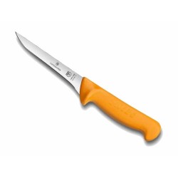 ProCouteaux - Couteau à désosser - Rigide droite usé, - Swibo de Victorinox - 16 cm jaune, Votre couteau à désosser Swibo de Victorinox au meilleur prix sur ProCouteaux.com !Le couteau à désosser lame "usé" peut être facilement tournée dans tous les sens. Les couteaux Swibo sont connus comme "le couteau à manche jaune" vu que tous les couteaux ont le manche de couleur jaune vif afin de l'identifier rapidement. Qualité professionnelle - particulièrement apprécié par les bouchers pour son manche ergonomique.Gravure couteau - 6 € - cliquez sur Gravure/Broderie