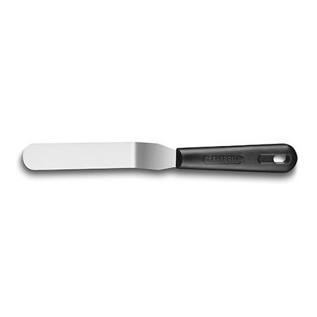ProCouteaux - Mini Palette / Spatule inox coudée - 10 / 14 cm, Descriptif - Mini Palette / Spatule inox coudéeCette mini palette coudée très pratique pour faire des finitions et la manipulation des petit gâteaux et mignardises. Longueur jusqu'au coude : 10cmLongueur jusqu'à la poignée : 14cmExiste aussi en 15 cmGravure spatule - 6 € - cliquez sur Gravure/Broderie ProCouteaux - Mini Palette / Spatule inox coudée - 10 / 14 cm, Descriptif - Mini Palette / Spatule inox coudéeCette mini palette coudée très pratique pour faire des finitions et la manipulation des petit gâteaux et mignardises. Longueur jusqu'au coude : 10cmLongueur jusqu'à la poignée : 14cmExiste aussi en 15 cmGravure spatule - 6 € - cliquez sur Gravure/Broderie