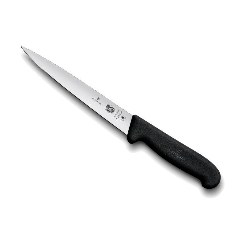 Couteau dénerver / fileter / éplucher / filet de sole - Victorinox - 16cm Fibrox noir