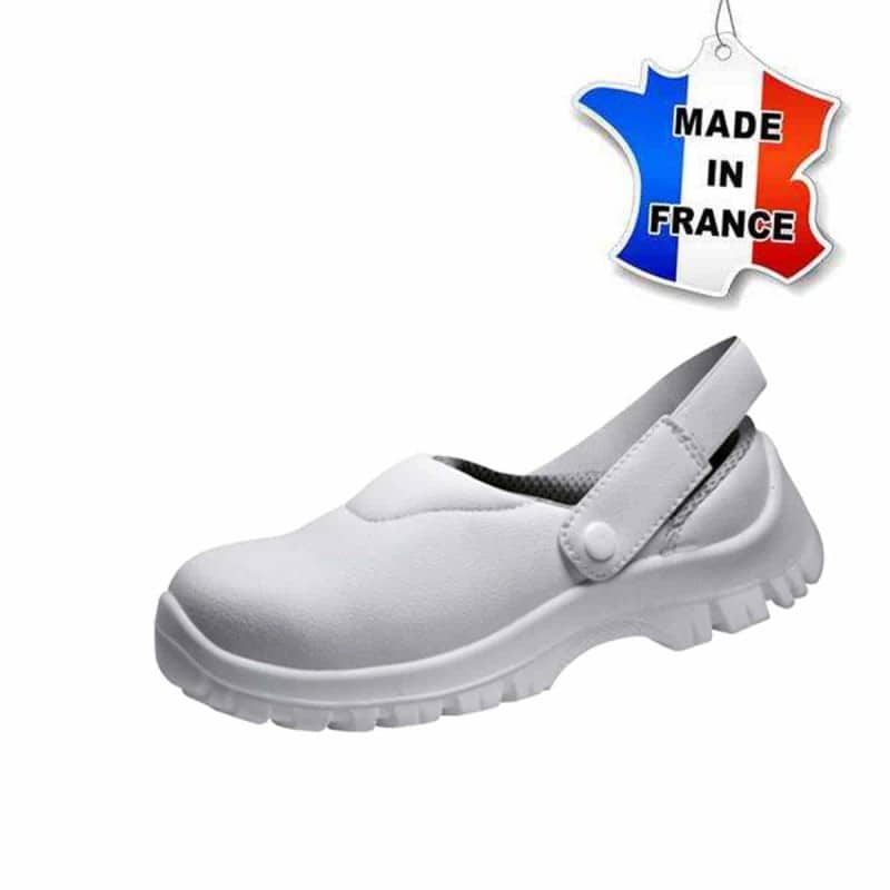 Chaussures de sécurité montantes pour travail en cuisine blanches -  Sanipousse produits HACCP