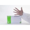 ProCouteaux - Gant vinyle naturel poudré - Boite de 100 - Large, Notre équipe a sélectionné ces gants vinyles naturels poudrés pour une hygiène irréprochableBoîte distributrice de 100 gants en vinyle naturel Ambidextre, non stériles, poudrés, à usage unique.Taille : Large  - existe également en taille MediumPoids : 4,40 gCouleur naturelContact alimentaire norme EN 420, EN455-1/2, EN374-1Barrière efficace contre les souillures et contaminationsÉpaisseur des doigts mm (+/-0,02) : 0,08 / DE LA PAUME : 0,08 Longueur :du gant 240 mmde la paume 107mmdu pouce 63mmde l'index 79mmdu majeur 98mmde l'annulaire 82mmdu petit doigts 66mm