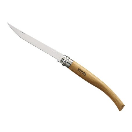 Couteau OPINEL effilé hêtre - 12 cm - INOX