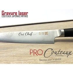 Couteau Chef / Gyuto / Éminceur - Miyako - 24cm - gravure LASER offerte - Procouteaux