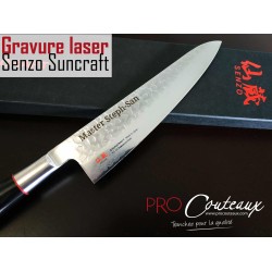Couteau Chef / Éminceur - Senzo Suncraft - 20cm - Gravure LASER offerte