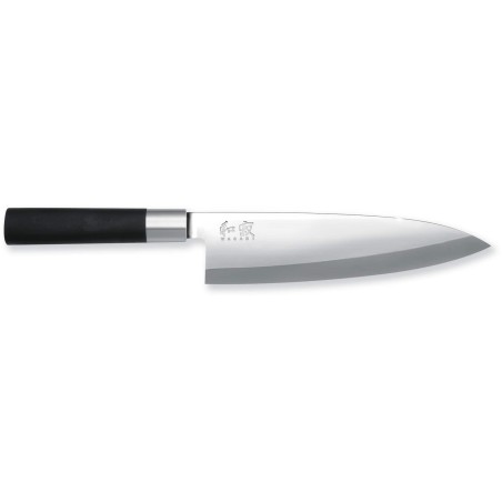 ProCouteaux - Couteau Deba - Kai Wasabi Black - 21 cm, Votre couteau DEBA japonais Wasabi Black sur notre boutique en ligneLe deba avec lame longue de 21 cm - manche noir ergonomique, antibactérien en poudre de bambou et résine. Résistant à l'eau.Couteau dédié au poisson pour lever les filets avec une grande précision.Fabriqué au Japon.Gravure LASER couteau - 6 € - cliquez sur Gravure/BroderiePour 1 € de plus, vous pouvez choisir une protection de lame économique et efficace, cliquez dans les options