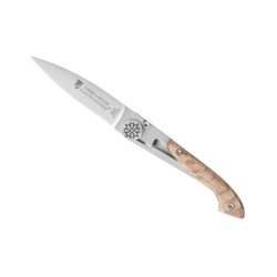 Couteau Pliant - 12 cm - Inox Chêne Vert - Laguiole - Capucin - Claude Dozorme - Procouteaux