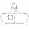 ProCouteaux - Tablier Kentaur - 2 en 1 - Authentique - Bleu marine - Bretelles Grises, Chouette tablier de cuisine sur notre boutique en ligne ProCouteaux.comCoton fabriqué à partir de bouteilles en plastique (PET)Optez pour ce tablier de haute-qualité de la marque Kentaur.Il y a deux façons de le porter. En effet, le dossard peut se replier pour du service en salle par exemple.Tour de cou réglable avec bouton et boutonnièreUne poche divisée en deux sur la poitrine : H: 11 cm x L: 4 cm et H: 12 cm x L: 4 cmUne poche sur la hanche : H: 18 cm x L: 14 cm2 poches à stylo intérieures: H: 11 cm x L: 3 cmBandes cousuesSangles pour accrocher sur un porte-manteauLe dossard peut être replié et le tablier est utilisable comme tablier de serveur.Voir toute la gamme KentaurBroderie 8,40 €- Maximum 14 caractères - délai 10 jours