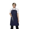 ProCouteaux - Tablier Kentaur - 2 en 1 - Authentique - Bleu marine - Bretelles Grises, Chouette tablier de cuisine sur notre boutique en ligne ProCouteaux.comCoton fabriqué à partir de bouteilles en plastique (PET)Optez pour ce tablier de haute-qualité de la marque Kentaur.Il y a deux façons de le porter. En effet, le dossard peut se replier pour du service en salle par exemple.Tour de cou réglable avec bouton et boutonnièreUne poche divisée en deux sur la poitrine : H: 11 cm x L: 4 cm et H: 12 cm x L: 4 cmUne poche sur la hanche : H: 18 cm x L: 14 cm2 poches à stylo intérieures: H: 11 cm x L: 3 cmBandes cousuesSangles pour accrocher sur un porte-manteauLe dossard peut être replié et le tablier est utilisable comme tablier de serveur.Voir toute la gamme KentaurBroderie 8,40 €- Maximum 14 caractères - délai 10 jours