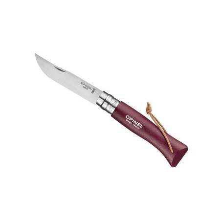 Couteau n°8 Baroudeur Inox - Opinel - 11 cm - GRENAT - Procouteaux