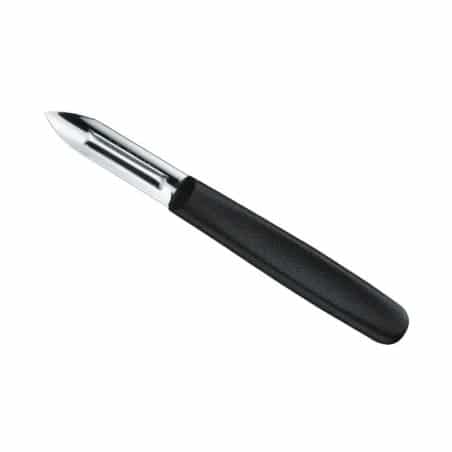 ProCouteaux - Eplucheur économe double fente - Victorinox, Fan de Victorinox ? Vous serez satisfait de cet éplucheur !Pour compléter votre gamme d'ustensiles de cuisine, voici l'éplucheur économe double fente. L'épluchage de fruits et légumes est un jeux d'enfant avec le double tranchant et manche ergonomique.La marque Victorinox reste une gage de qualité dans le domaine de couteaux de cuisine et également en ustensiles de cuisine. Connu pour son tranchant sur les couteaux Victorinox, avec cet économe le tranchant est également à l'honneur.Avez-vous testé l'éplucheur à tomate de Victorinox ? ProCouteaux - Eplucheur économe double fente - Victorinox, Fan de Victorinox ? Vous serez satisfait de cet éplucheur !Pour compléter votre gamme d'ustensiles de cuisine, voici l'éplucheur économe double fente. L'épluchage de fruits et légumes est un jeux d'enfant avec le double tranchant et manche ergonomique.La marque Victorinox reste une gage de qualité dans le domaine de couteaux de cuisine et également en ustensiles de cuisine. Connu pour son tranchant sur les couteaux Victorinox, avec cet économe le tranchant est également à l'honneur.Avez-vous testé l'éplucheur à tomate de Victorinox ?