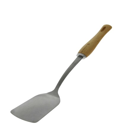 Spatule pleine Inox - manche bois - DE BUYER en vente sur procouteaux.com