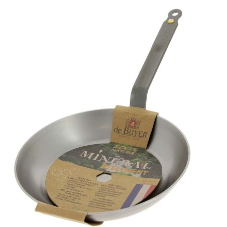 Poêle ronde Ø 28 cm - Minéral B - DE BUYER à acheter sur procouteaux.com Poêle ronde Ø 28 cm - Minéral B - DE BUYER à acheter sur procouteaux.com