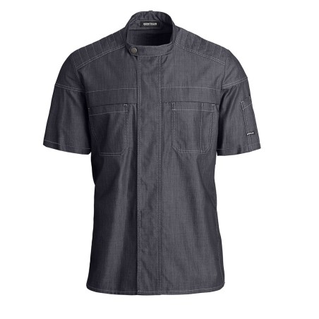 Veste de cuisine KENTAUR - Biker - Manches courtes - BLEU JEANS Veste de cuisine KENTAUR - Biker - Manches courtes - BLEU JEANS